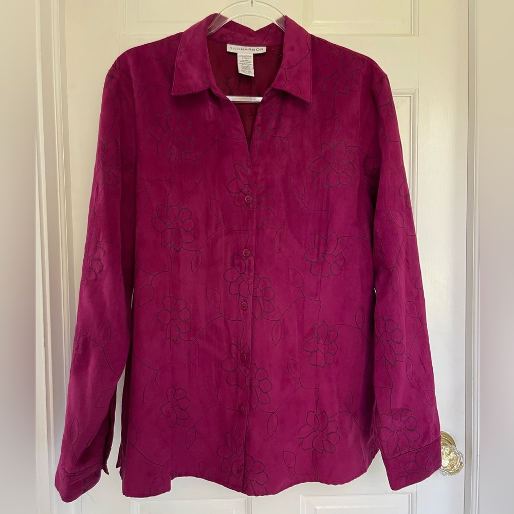 Sag Harbor cranberry Button Down Shirt